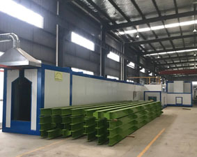 Automatic spraying line