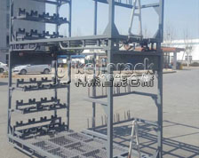 Exhaust pipe swing frame